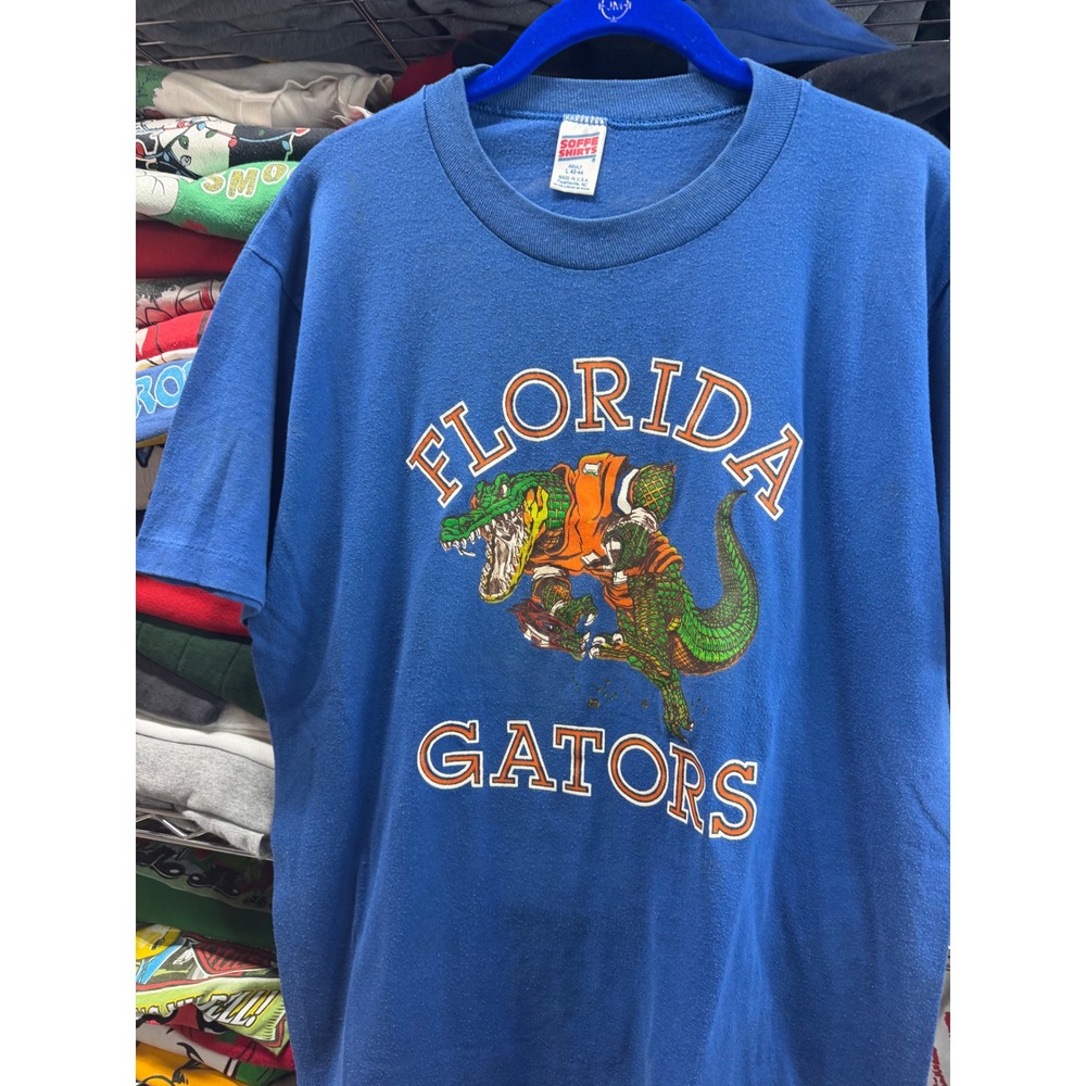 Vintage Florida Gators Soffe Shirts T-Shirt Blue 80s Mens Large Single Stitch